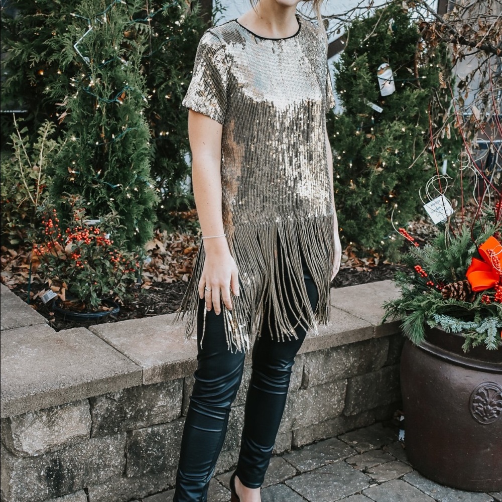 SEQUIN TUNIC-GOLD